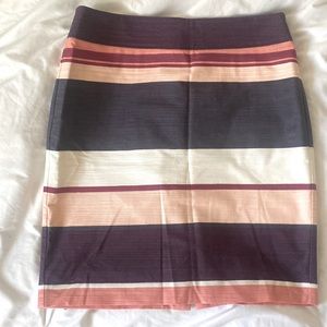 Fun multi-Color Striped pencil Skirt
